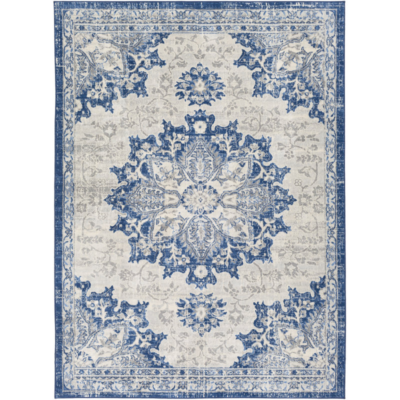 Charlton Home® Swaney Jute/Sisal Blue Rug & Reviews Wayfair